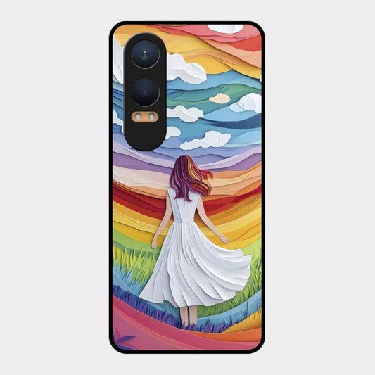 Rainbow Girl Metal Case Cover For Oneplus