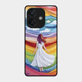 Rainbow Girl Glass Case Cover For Oppo A3X 5G