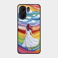 Rainbow Girl Glass Case Cover For Oppo A5X 5G
