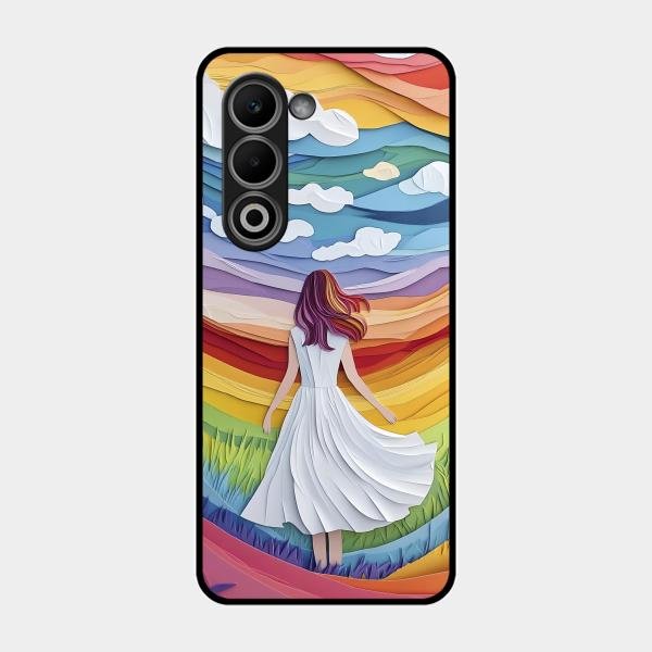 Rainbow Girl Glass Case Cover For Oppo K13X 5G