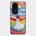 Rainbow Girl Glass Case Cover For Oppo Reno 10 Pro Plus 5G