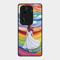 Rainbow Girl Glass Case Cover For Oppo Reno 11 Pro 5G
