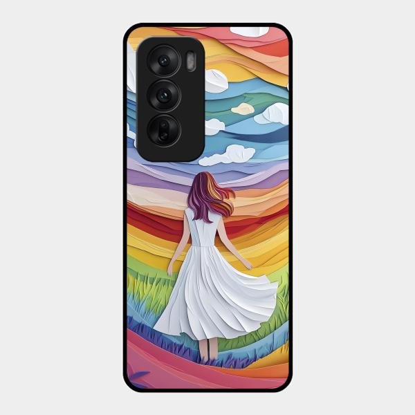 Rainbow Girl Metal Case Cover For Oppo - ShopOnCliQ