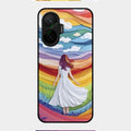 Rainbow Girl Glass Case Cover For Poco F7 5G