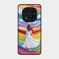 Rainbow Girl Glass Case Cover For Poco X7 5G