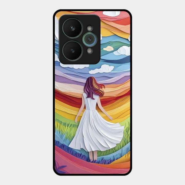 Rainbow Girl Metal Case Cover For Realme - ShopOnCliQ