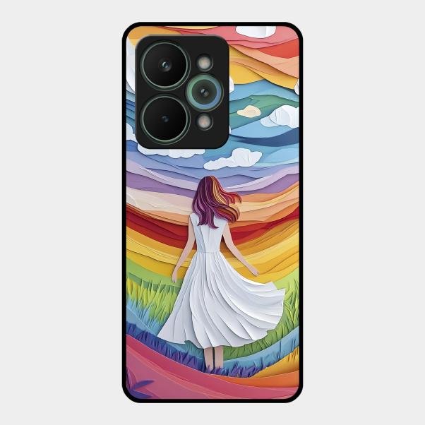 Rainbow Girl Metal Case Cover For Realme - ShopOnCliQ