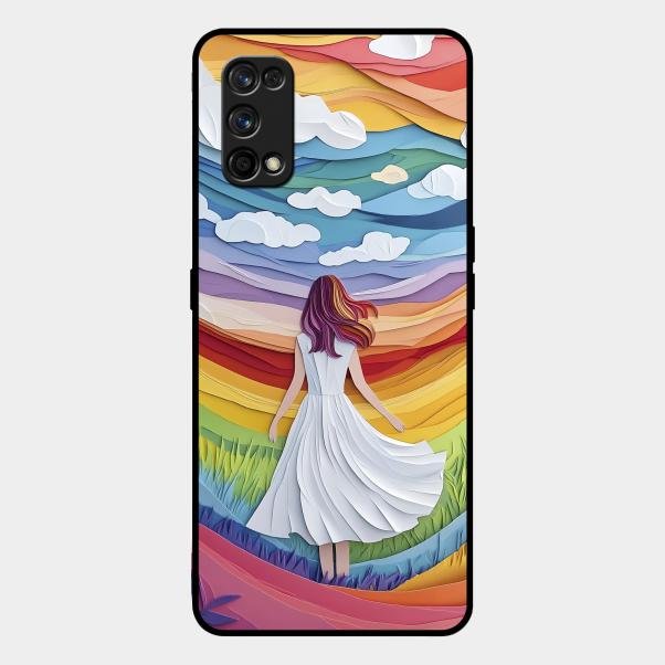 Rainbow Girl Metal Case Cover For Realme - ShopOnCliQ