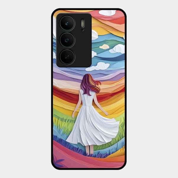 Rainbow Girl Metal Case Cover For Realme - ShopOnCliQ