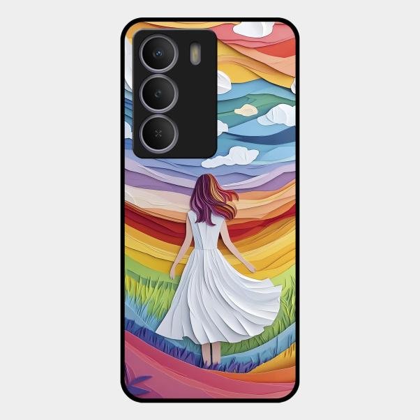 Rainbow Girl Glass Case Cover For Realme P3 Lite 5G