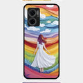Rainbow Girl Glass Case Cover For Redmi 11 Prime 5G