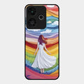 Rainbow Girl Glass Case Cover For Redmi 13 5G