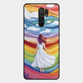 Rainbow Girl Glass Case Cover For Redmi 9 Prime