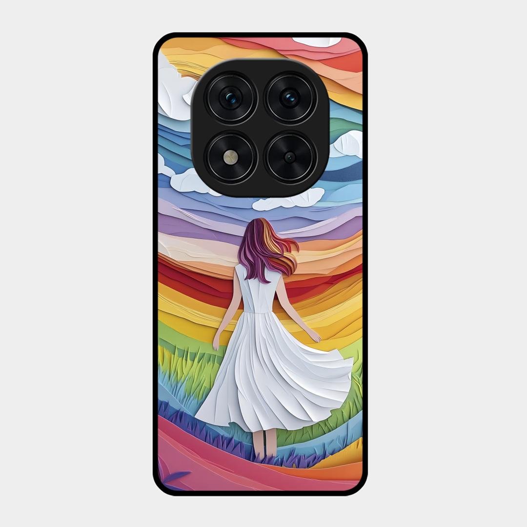 Rainbow Girl Glass Case Cover For Redmi Note 15 Pro Plus 5G