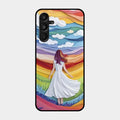 Rainbow Girl Glass Case Cover For Samsung Galaxy A16 5G