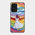 Rainbow Girl Glass Case Cover For Samsung Galaxy A53 5G