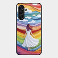 Rainbow Girl Glass Case Cover For Samsung Galaxy A56 5G