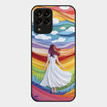 Rainbow Girl Glass Case Cover For Samsung Galaxy M33 5G