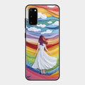 Rainbow Girl Glass Case Cover For Samsung Galaxy S20