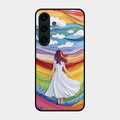 Rainbow Girl Glass Case Cover For Samsung Galaxy S24 5G