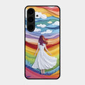 Rainbow Girl Glass Case Cover For Samsung Galaxy S24 Plus 5G