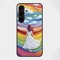 Rainbow Girl Glass Case Cover For Samsung Galaxy S25 FE 5G