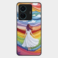 Rainbow Girl Glass Case Cover For Vivo T1 Pro 5G