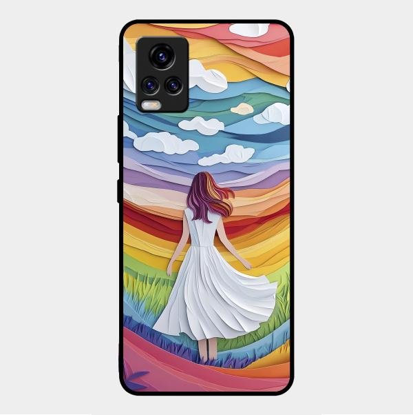 Rainbow Girl Metal Case Cover For Vivo - ShopOnCliQ