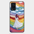 Rainbow Girl Glass Case Cover For Vivo V21 5G