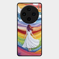 Rainbow Girl Glass Case Cover For Vivo X100 5G