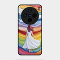 Rainbow Girl Glass Case Cover For Vivo X200 5G