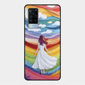 Rainbow Girl Glass Case Cover For Vivo X60 5G