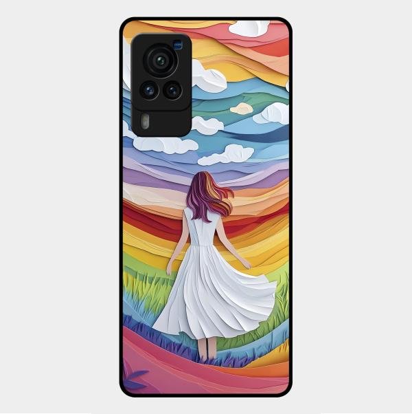 Rainbow Girl Metal Case Cover For Vivo - ShopOnCliQ