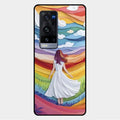 Rainbow Girl Glass Case Cover For Vivo X60 Pro Plus 5G