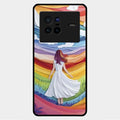 Rainbow Girl Glass Case Cover For Vivo X80 5G