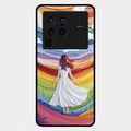 Rainbow Girl Glass Case Cover For Vivo X80 Pro 5G