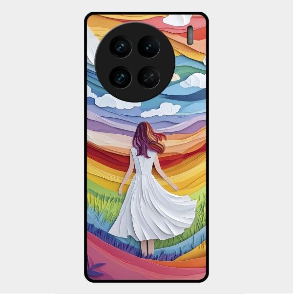Rainbow Girl Metal Case Cover For Vivo - ShopOnCliQ