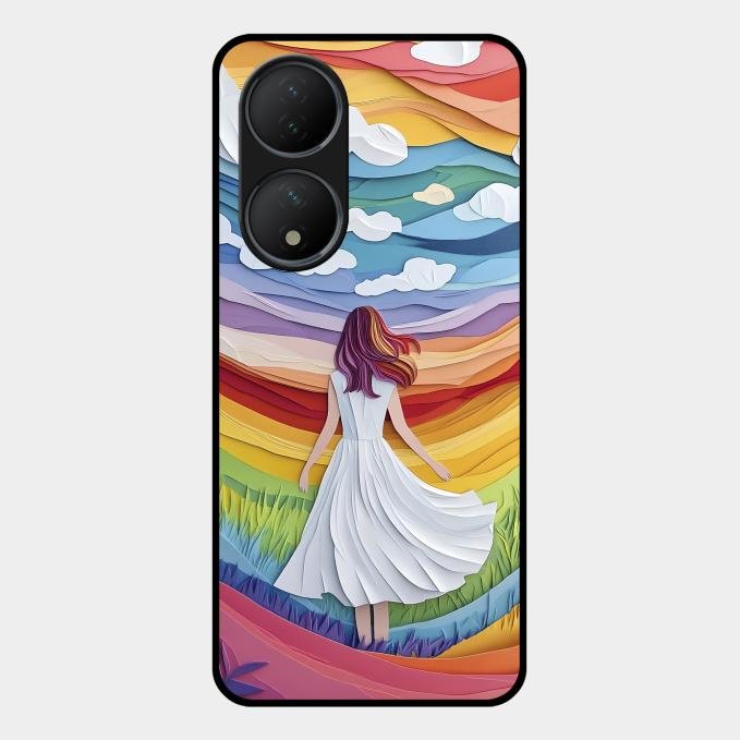 Rainbow Girl Metal Case Cover For Vivo - ShopOnCliQ