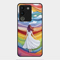 Rainbow Girl Glass Case Cover For Vivo Y200 5G