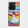 Rainbow Girl Glass Case Cover For Vivo Y200 Pro 5G