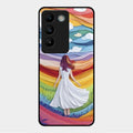Rainbow Girl Glass Case Cover For Vivo Y200E 5G