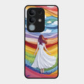 Rainbow Girl Glass Case Cover For Vivo Y31 Pro 5G