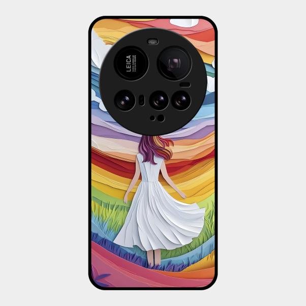 Rainbow Girl Glass Case Cover For Xiaomi 15 Ultra 5G