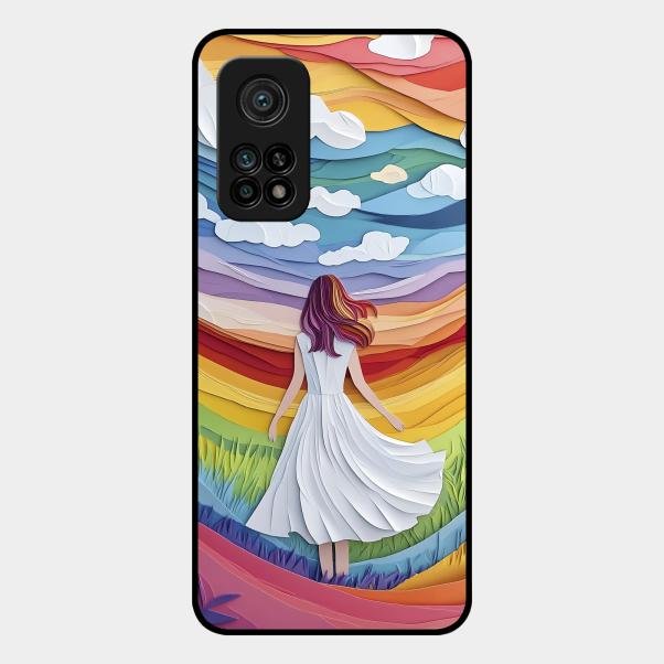 Rainbow Girl Glass Case Cover For Xiaomi Mi 10T Pro 5G