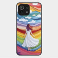 Rainbow Girl Glass Case Cover For Xiaomi Mi 11 Lite