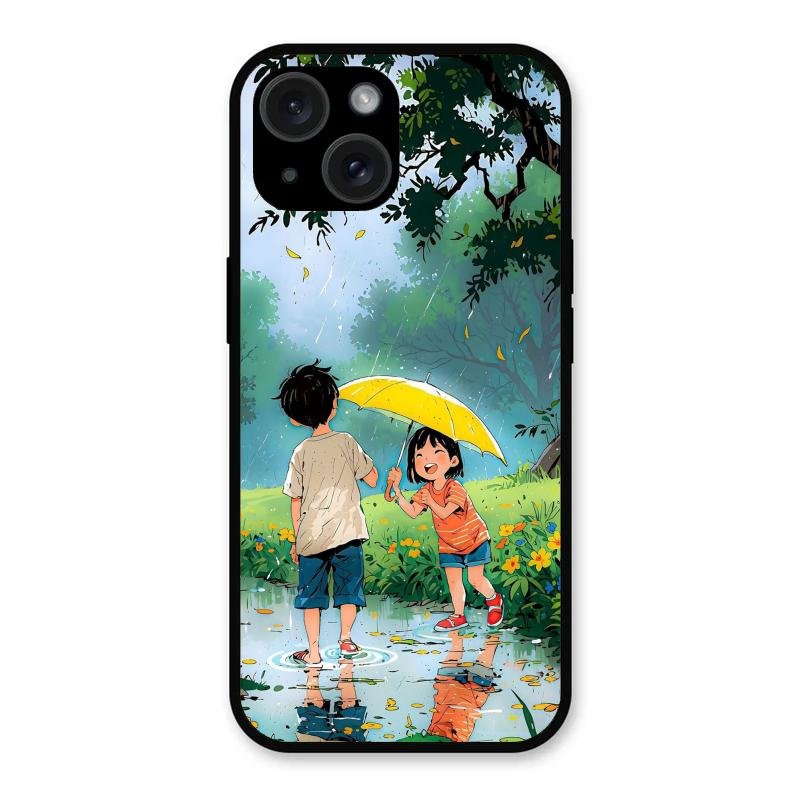 Raindrop Moments Glass Case Cover For iPhone 15 Plus