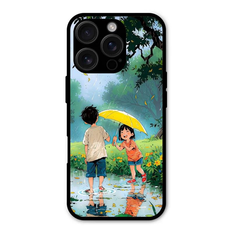 Raindrop Moments Glass Case Cover For iPhone 16 Pro