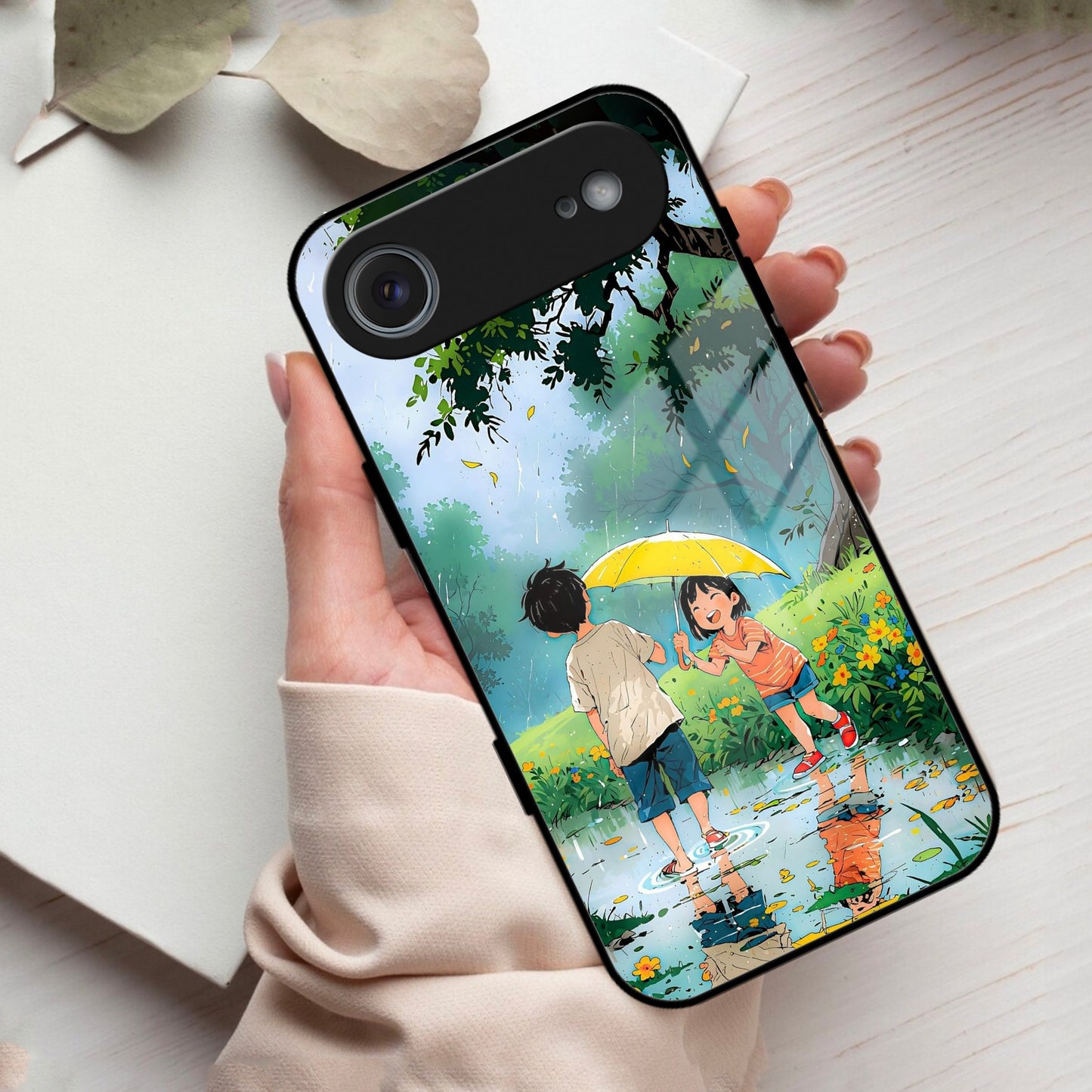 Raindrop Moments Glass Case Cover For iPhone