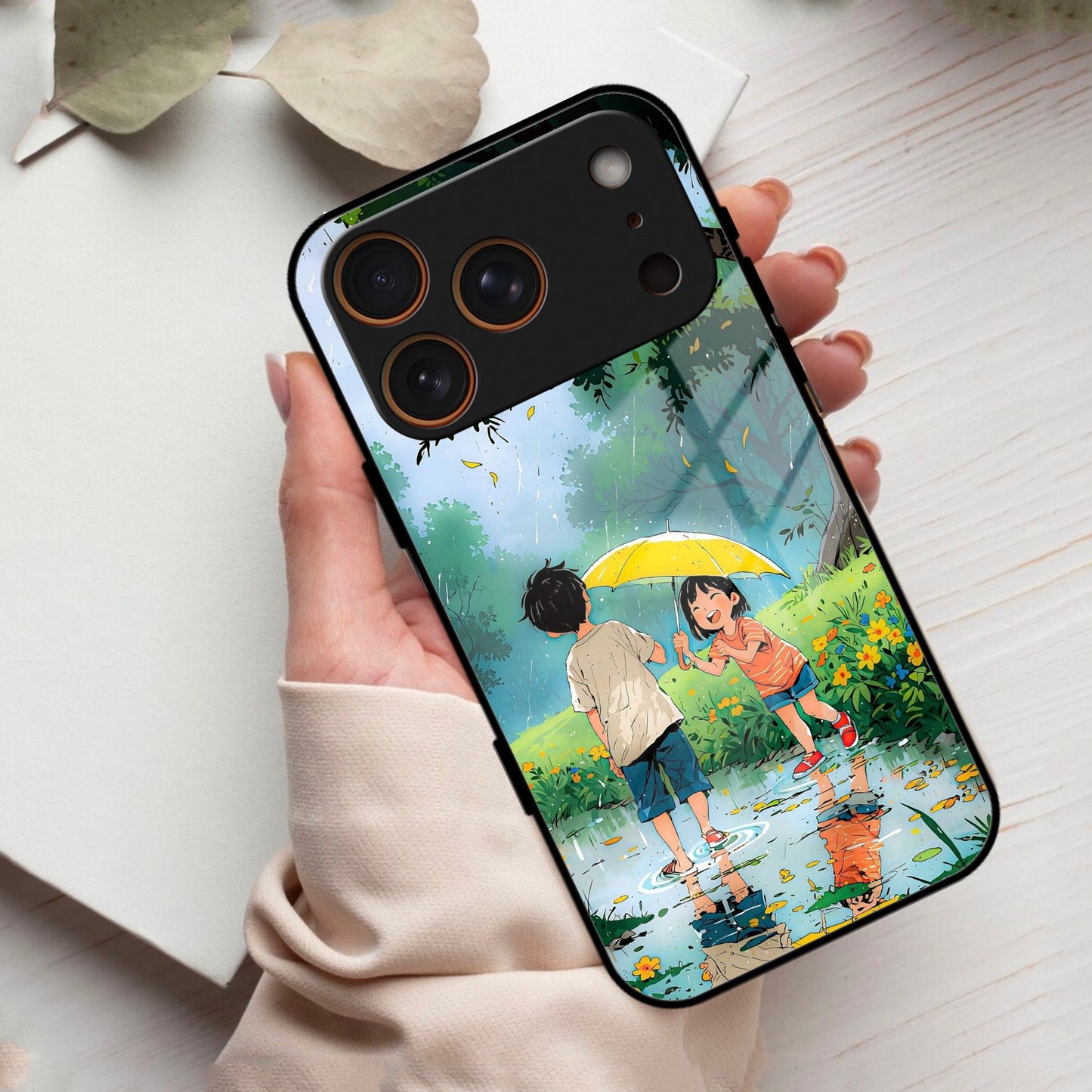 Raindrop Moments Glass Case Cover For iPhone