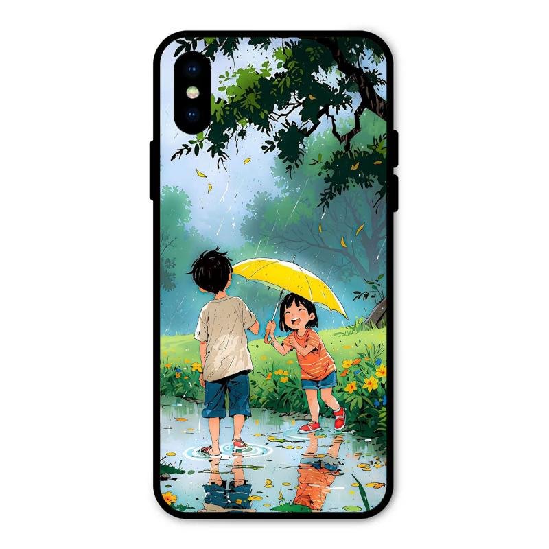 Raindrop Moments Glass Case Cover For iPhone XS